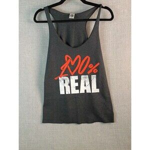 NWT Zumba Fitness 100% Real’ Black Racerback Tank Top Size L (B86)